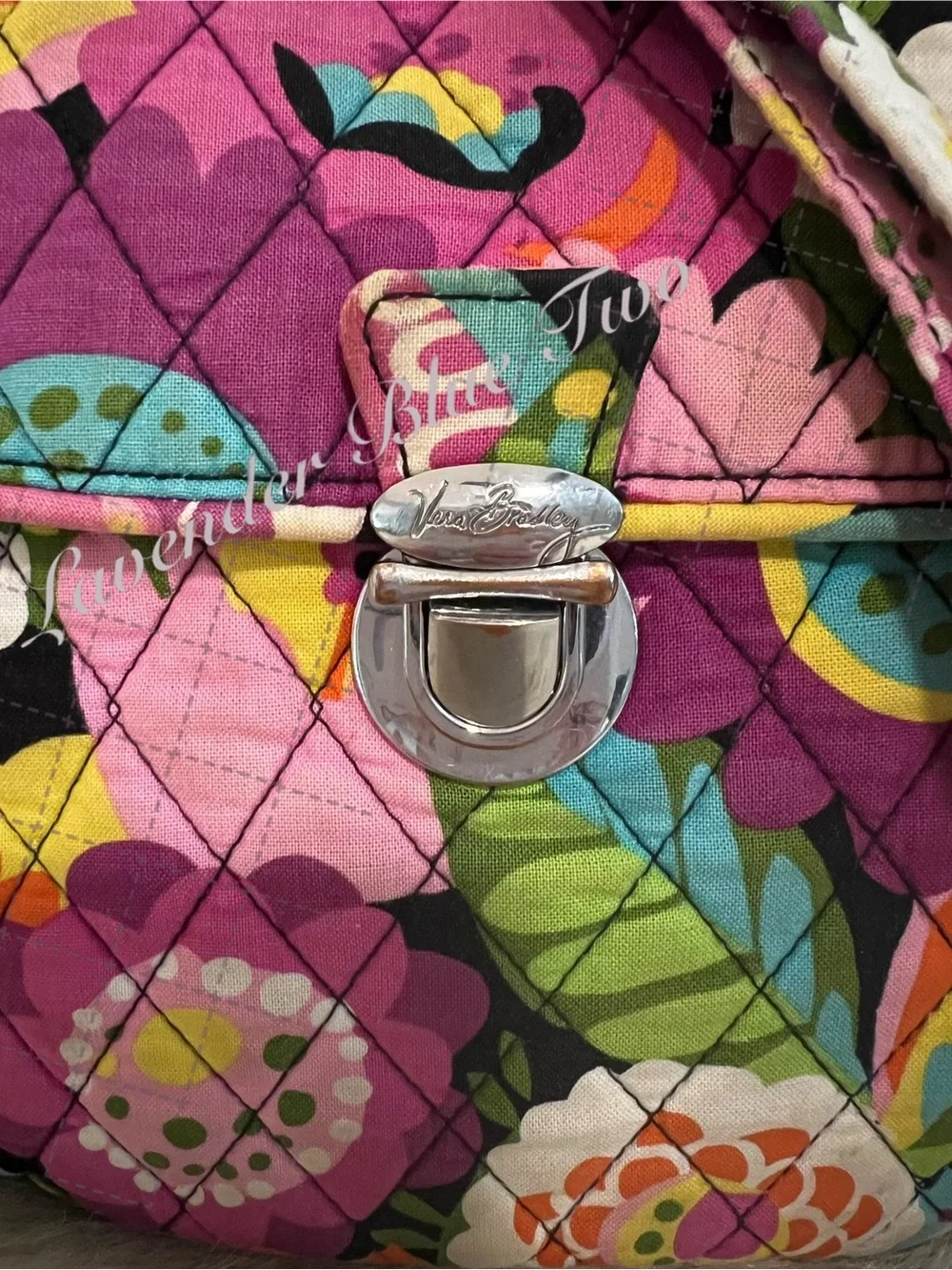 VERA BRADLEY Ziggy Zinnia  2014 Hipster Crossbody Pink Orange Floral Y2K Quilted